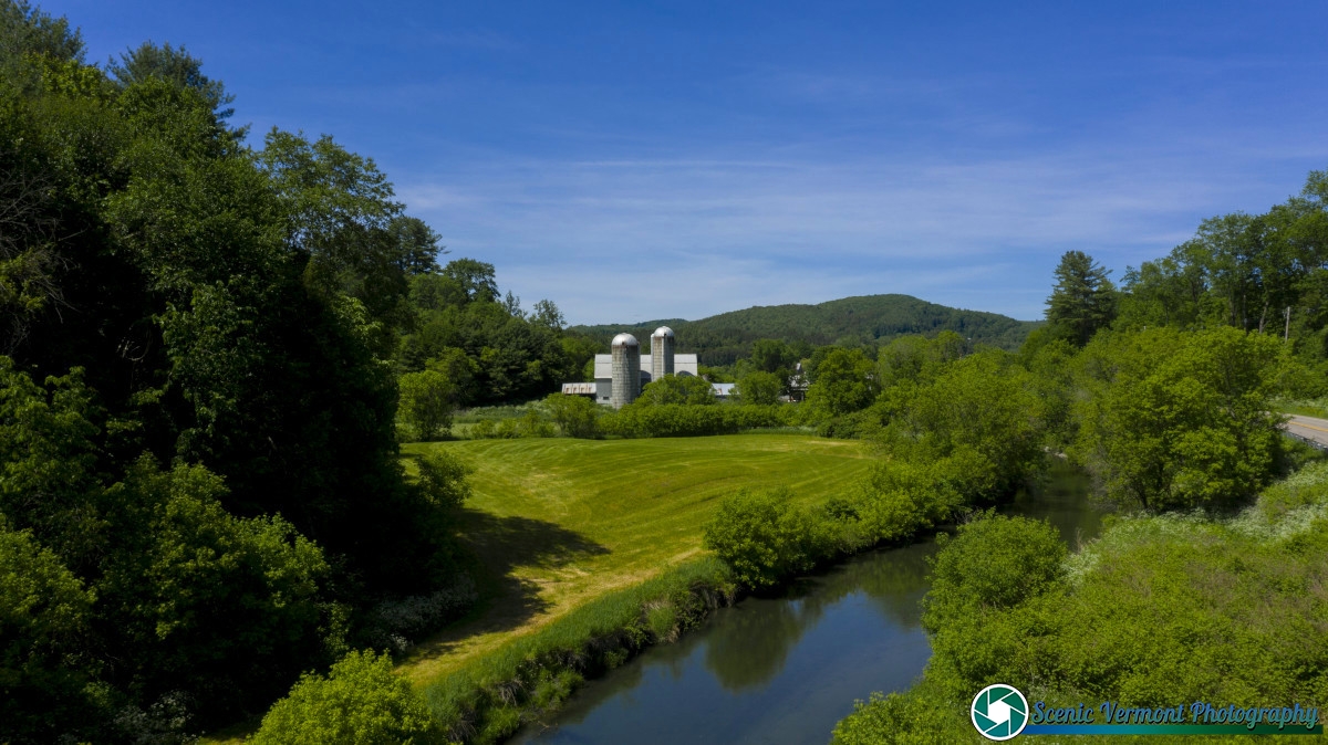 Dairy farm in South Randolph Vermont 1 Kingsbury-Covered-Bridge-South-Randolph-Vermont-Drone-6-8-2026-21